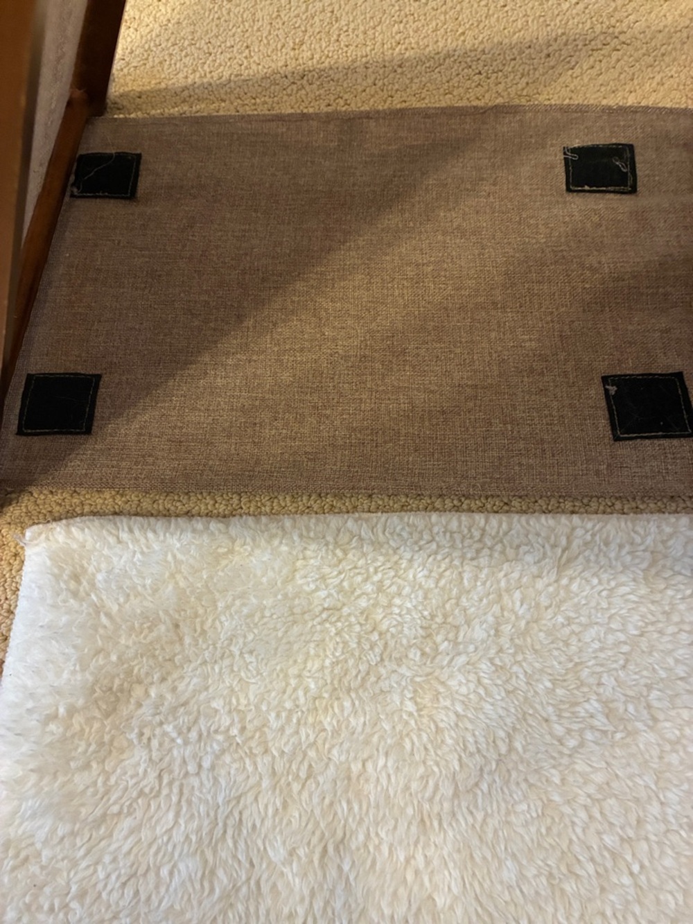 Wood Folding A-Frame Blanketed Cat Bed. - Picture 9 of 9